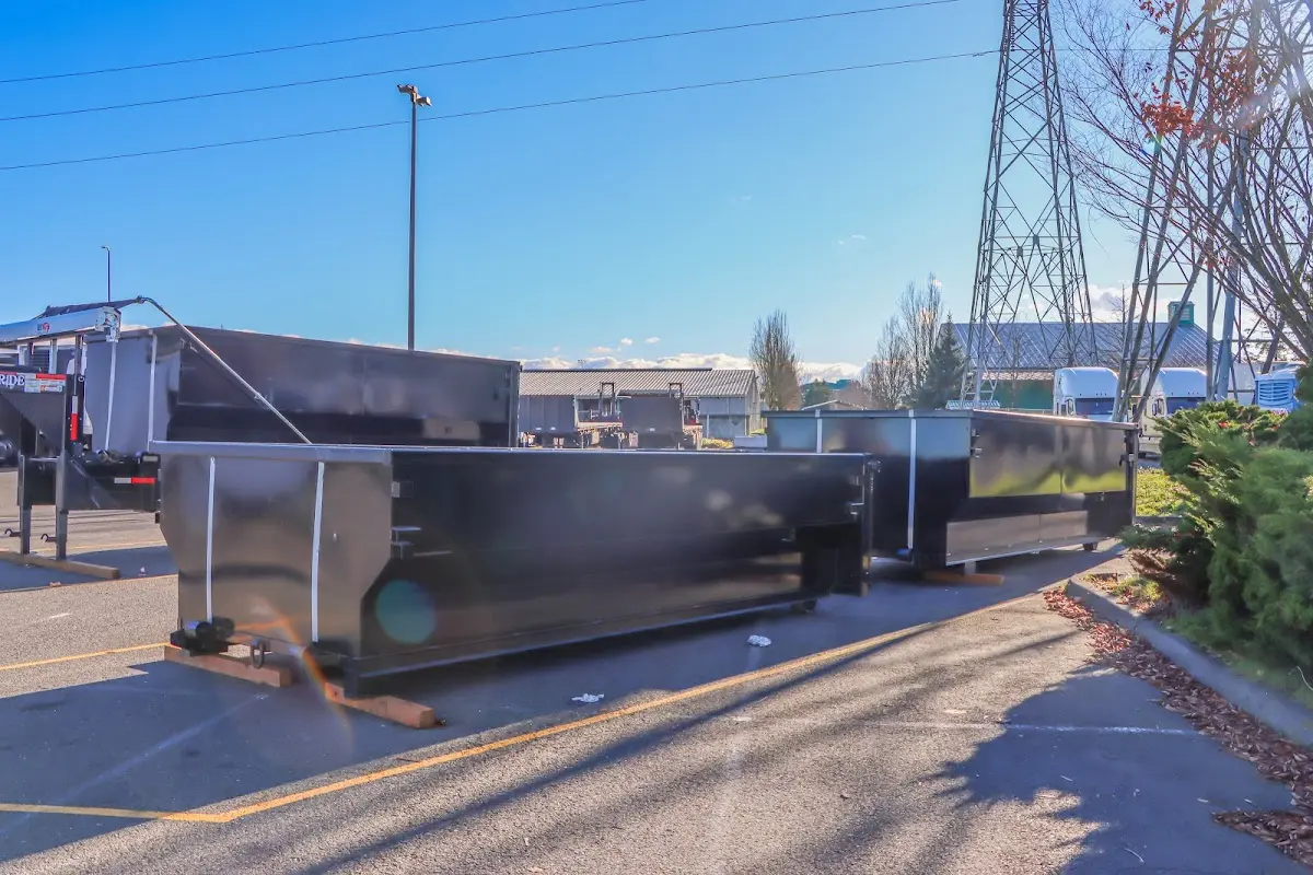 Roll-off dumpster ready for waste disposal at job site for 30 Yard Dumpster Rental in Osprey